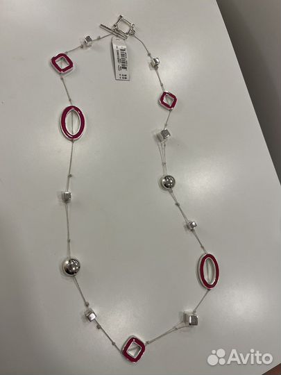 Monet, винтаж, Розовое ожерелье