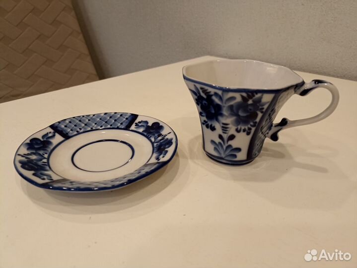 Гжель чашки чайные, кружки, чайная пара