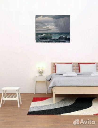 Картина маслом на холсте морской пейзаж 40x50см