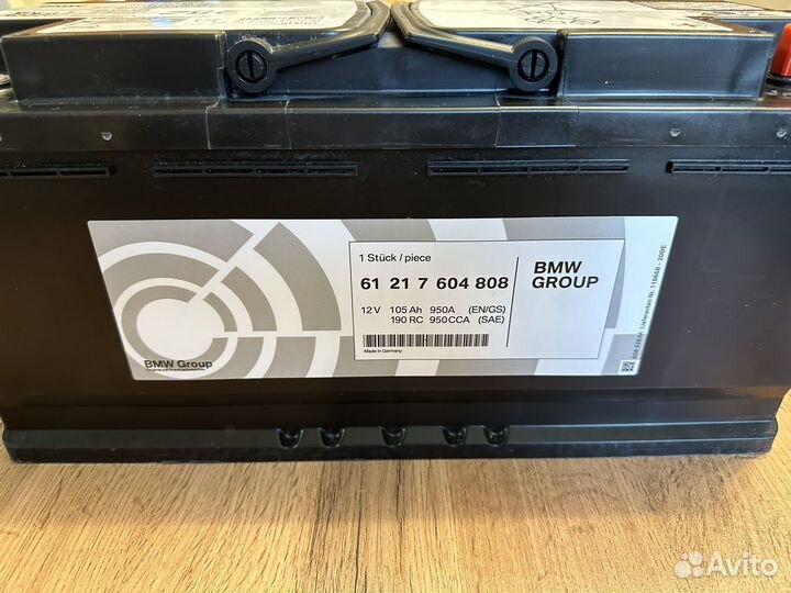 Оригинальный аккумулятор BMW AGM 105 А/ч R+ EN950А