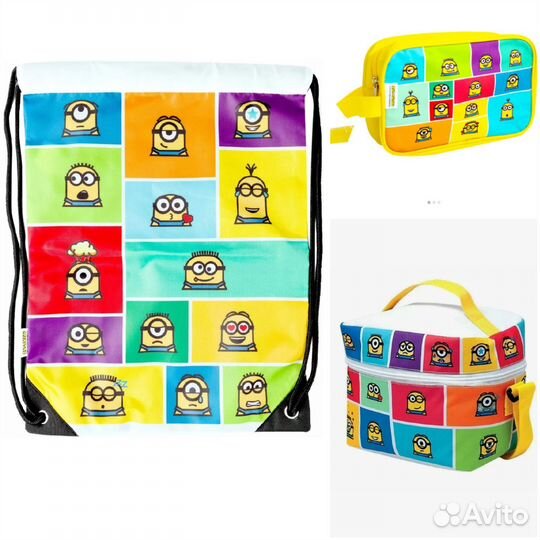 Сумка холодильник Миньоны, мешок для обуви Миньоны