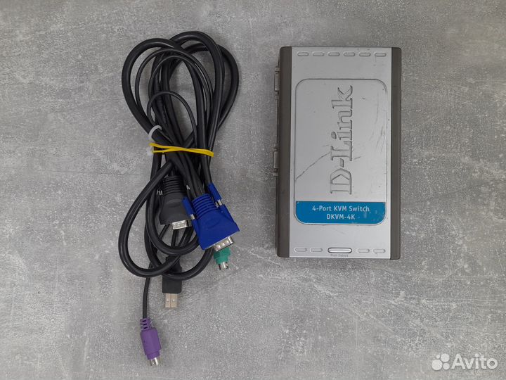 Переключатель KVM 4-портовый D-Link dkmv-4K