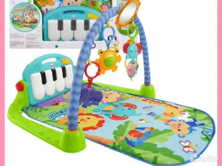 Развивающий коврик fisher price с пианино