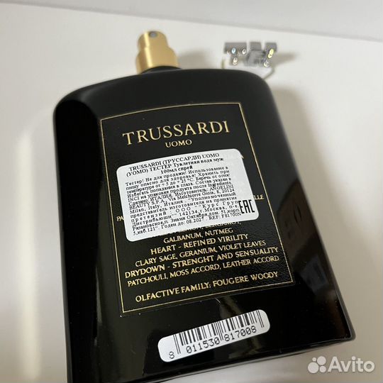 Trussardi uomo 100 ml оригинал
