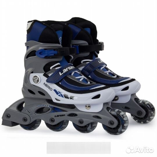 Роликовые коньки раздвижные Larsen Nero синие (31