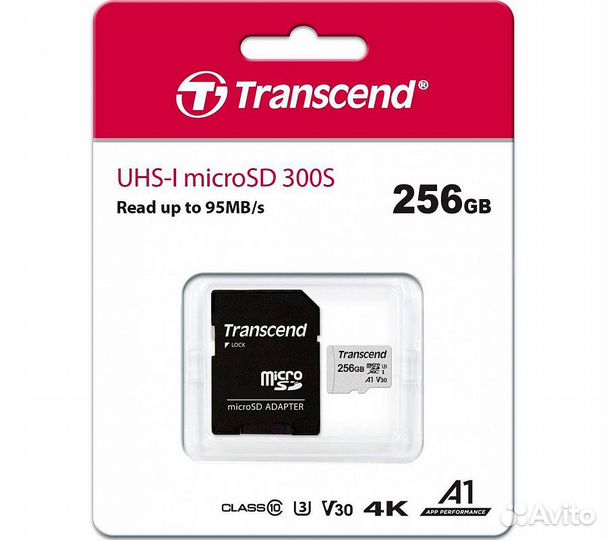 Карта памяти Transcend microsdxc 300S Class 10 UHS