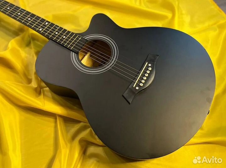 Гитара черная матовая 38 дюймов