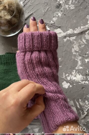 Митенки вязаные