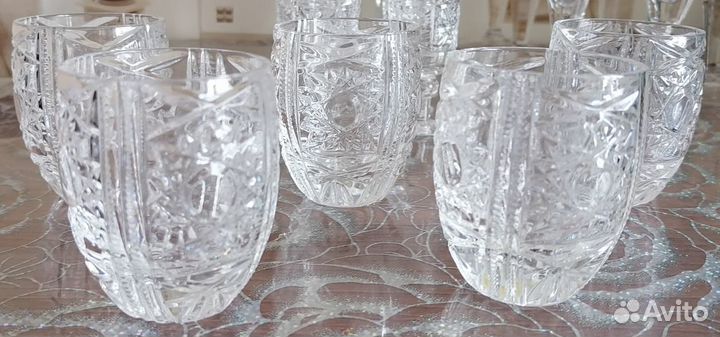 Фужеры, рюмки, стопки из хрусталя, стаканы