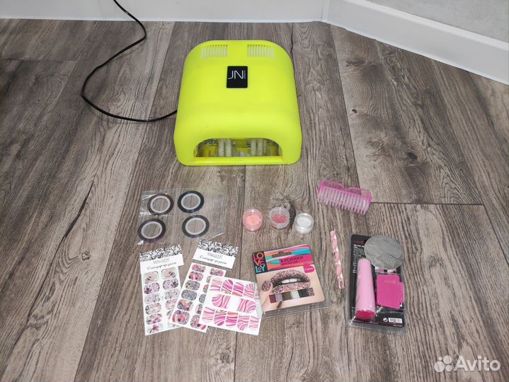 Лампа для ногтей + принадлежности для дизайна