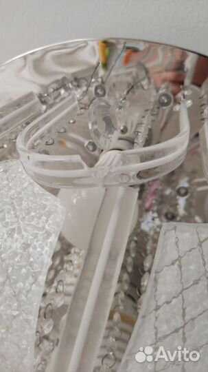 Люстра потолочная бу стеклянная