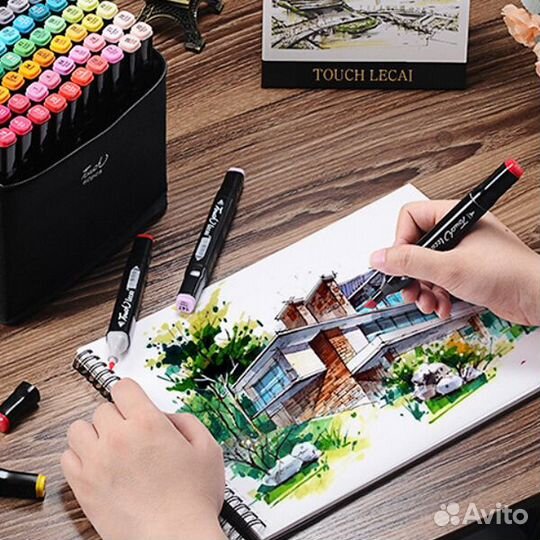 Набор двухсторонних маркеров для Скетчинга 48 шт