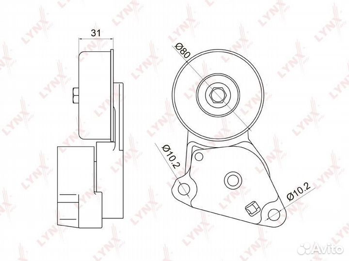 Натяжитель ремня приводного mitsubishi L200 2.5D 0