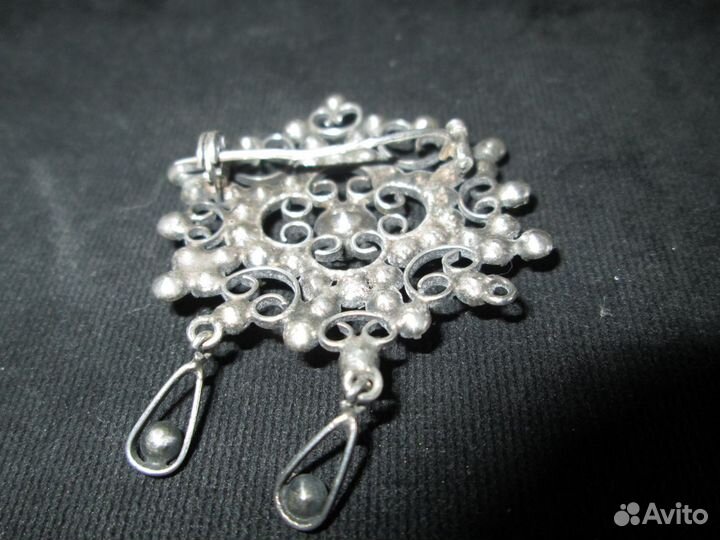 Брошь серебряная 60-х годов прошлого века
