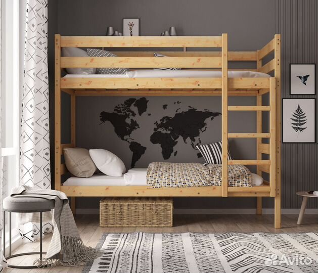 Двухъярусная кровать для детей и взрослых
