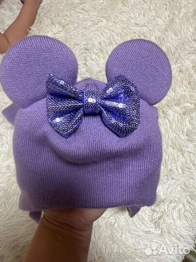 Шапка снуд для малышки 42-46