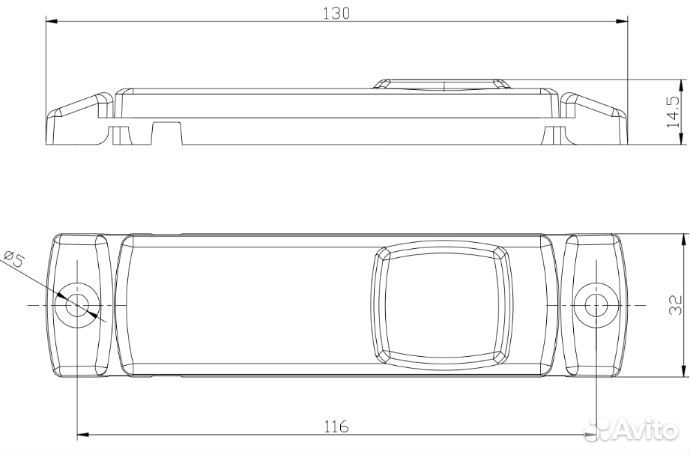 Фонарь габаритный FT-018 C Fristom красный LED с п
