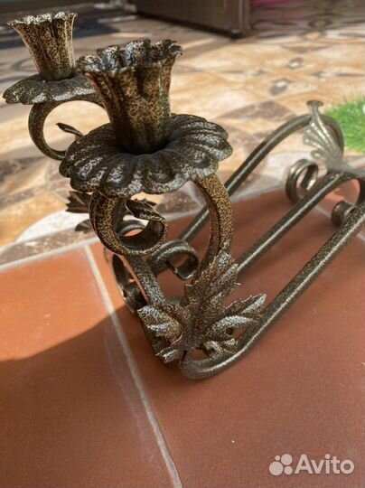 Подставка -подсвечник под бутылку ковка