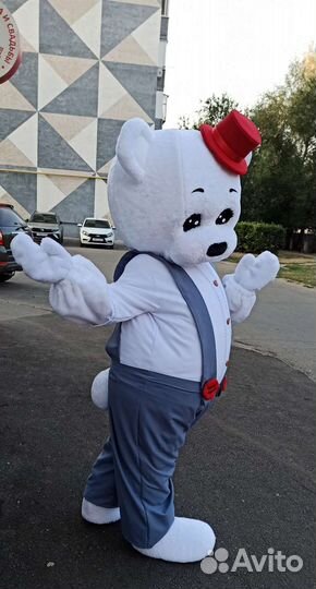 Ростовая кукла Мишка белый