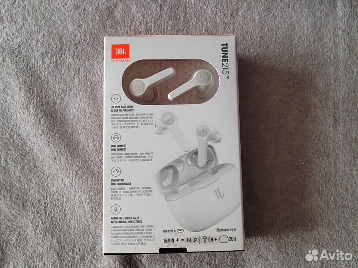 Беспроводные наушники jbl tune 215 tws