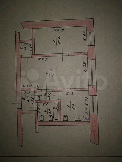 2-к. квартира, 39 м², 2/2 эт.