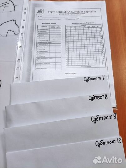Тест Векслера детский вариант