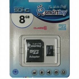 SmartBuy microsdhc 8GB Сlass 10 карта памяти