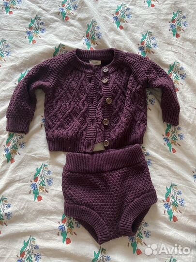 Вязаный костюм детский 68