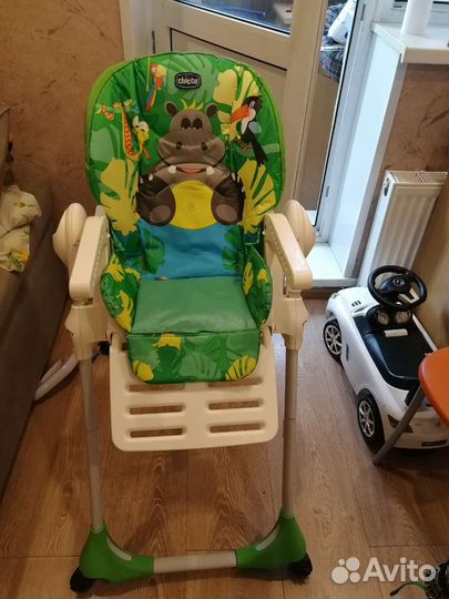 Стульчик для кормления chicco polly с Новым чехлом