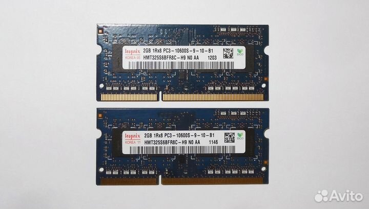 Память для ноутов 2Гб DDR3, DDR2 SoDimm