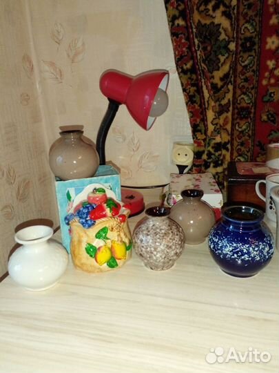 Обливная керамика СССР, вазы, Бронницкий кобальт