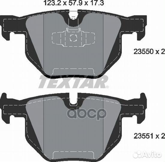 Колодки тормозные BMW 3(E90) 04- задн.с датчико