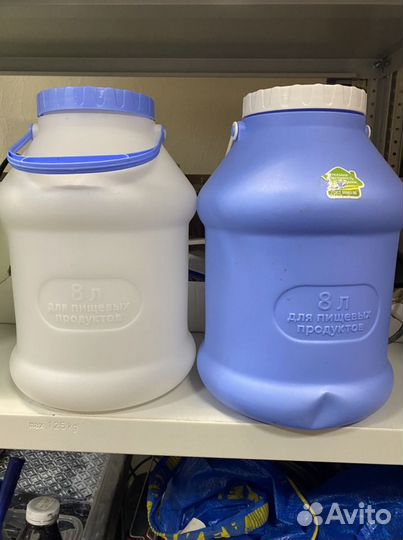 Бидон пищевой пластиковый 8 литров