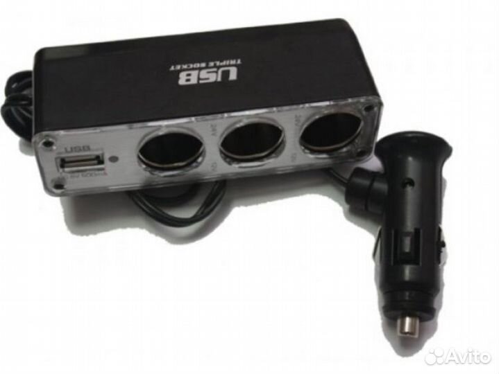Разветвитель прикуривателя на 3гн + USB 500ma