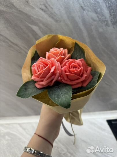 Букет из мыльных роз