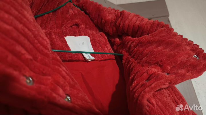 Куртка укороченная зимняя H&M красная