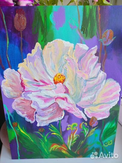 Картина на картоне акрилом 40:50см