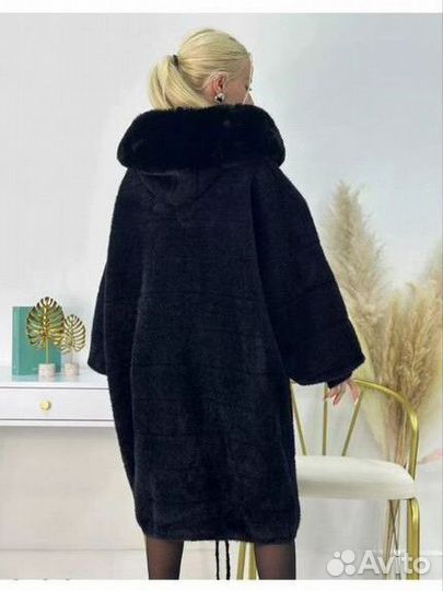 Шуба пальто альпака