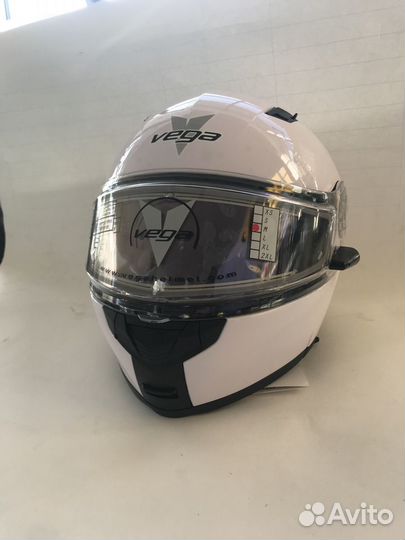 Шлем снегоходный c подогревом Vega Spark белый