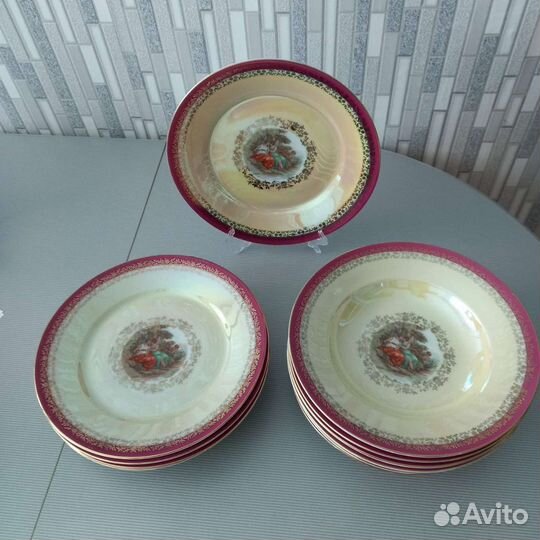 Супница, тарелки сервиза Мадонна Фортуна, ГДР