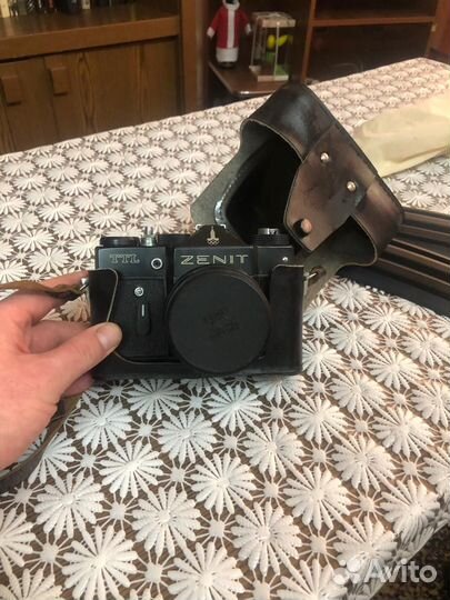 Пленочный фотоаппарат зенит TTL олимпийский в кожа