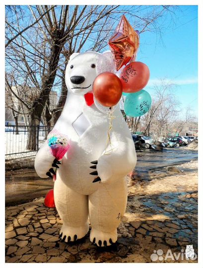 Мишка Умка пневмо медведь аниматор мишка аниматор