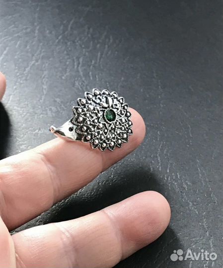 Брошь Ёжик латунь