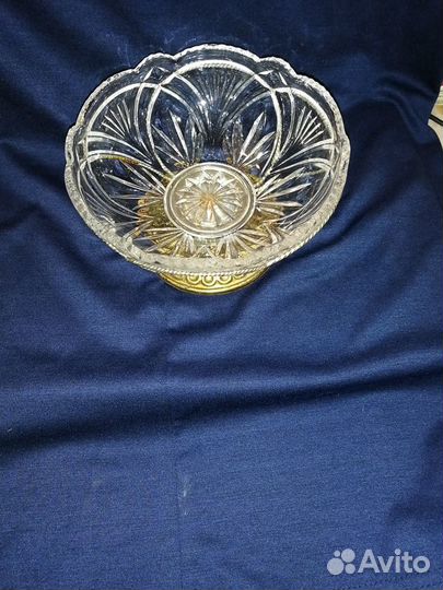 Хрустальная конфетница 60 годов