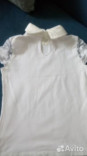 Блуза для девочки+кофта школьная серая