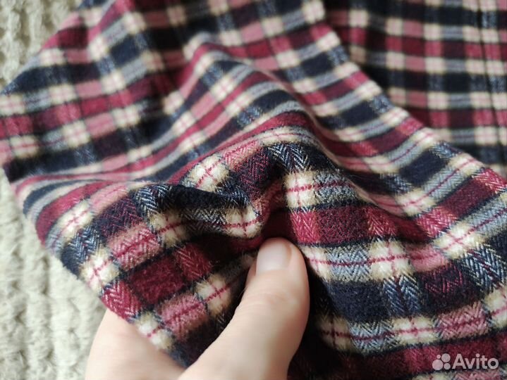 Теплая рубашка женская в клетку 46 размер