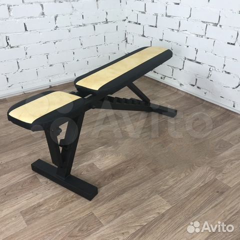 Скамья + стойки для жима и приседаний, штанга