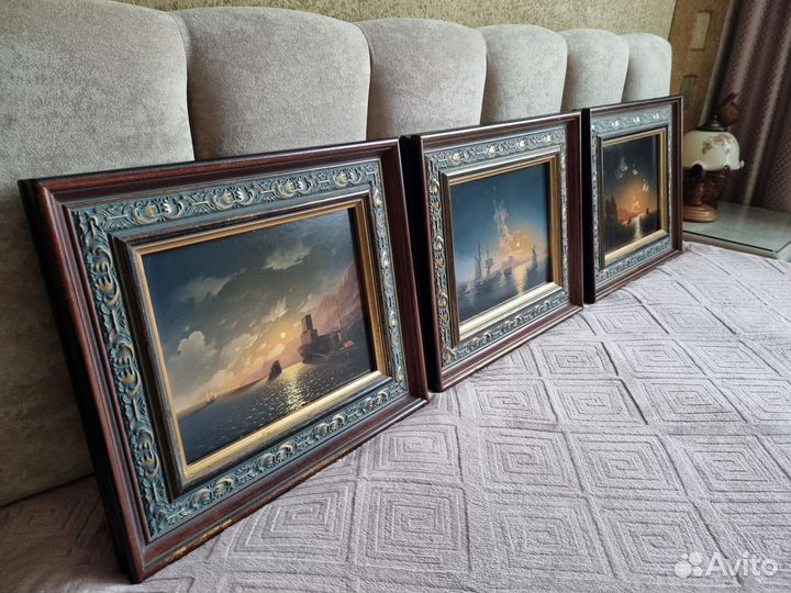 Триптих картина маслом на холсте