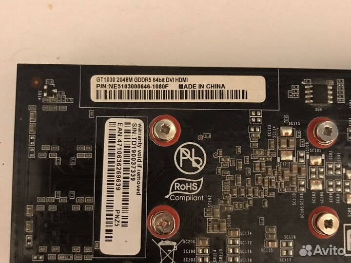 Видеокарта gt 1030