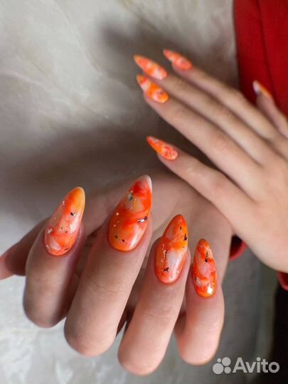 Маникюр наращивание ногтей